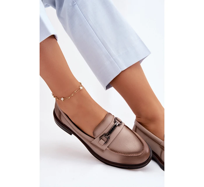 Kožené dámské model 22074706 Béžové - VINCEZA