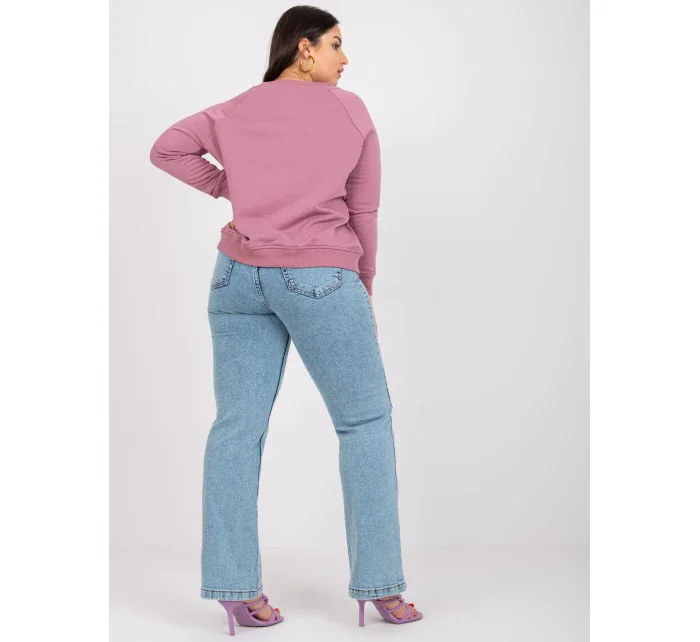 Mikina RV BL 6326.02X tmavo ružová