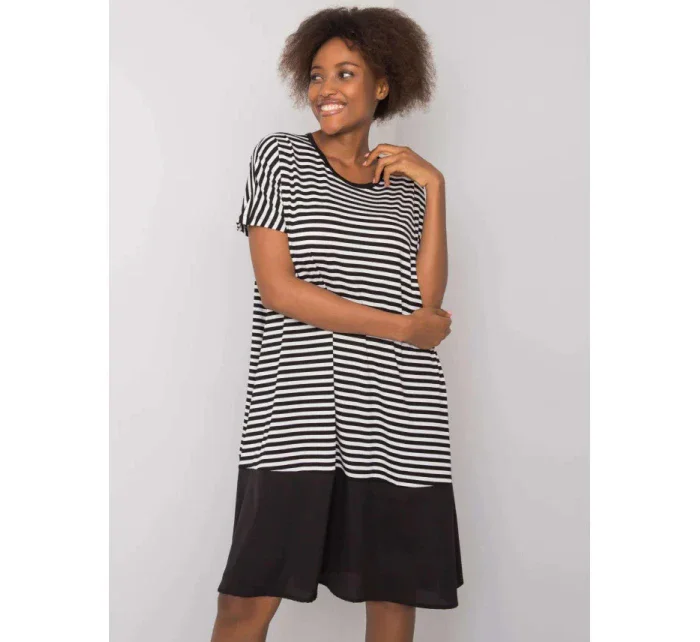 Dámské šaty model 21173168 Černá s bílou - FPrice