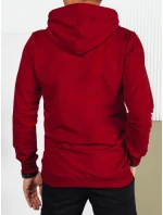 Pánska mikina s kapucňou bordová FashionStreet BX5728