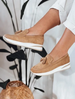 Dámske ľahké mokasíny na platforme MOCCKO khaki FashionStreet ZY0715