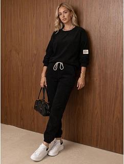 Komplet damski bluza i spodnie jogger czarny model 22371811 - FashionStreet