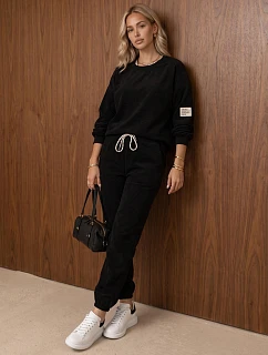 Komplet damski bluza i spodnie jogger czarny model 22371811 - FashionStreet