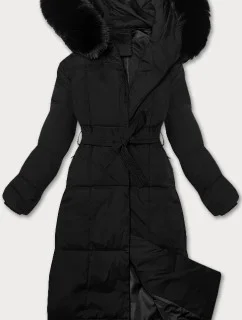 Černá dlouhá dámská zimní bunda s kapucí model 22360779 - J.STYLE