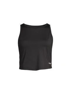 CASALL Laser Mesh Crop Top Black