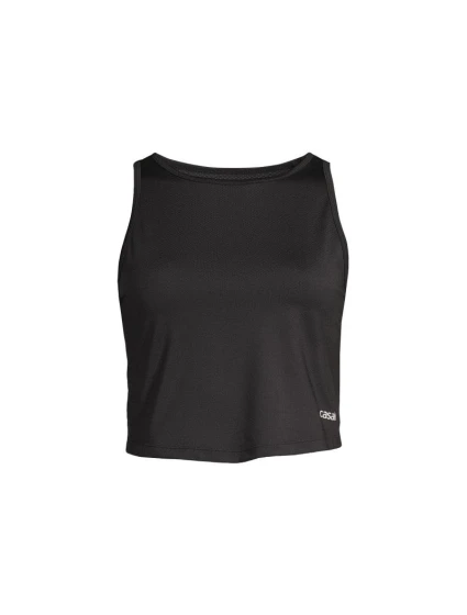 CASALL Laser Mesh Crop Top Black