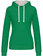 K 465 Dámská mikina s kontrastní kapucí model 22509555 light kelly green/white - Kariban K 465 Dámská mikina s kontrastní kapucí model 22509555 light kelly green/white - Kariban