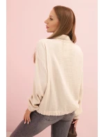 Dámská mušelínová košile s dlouhým rukávem béžová