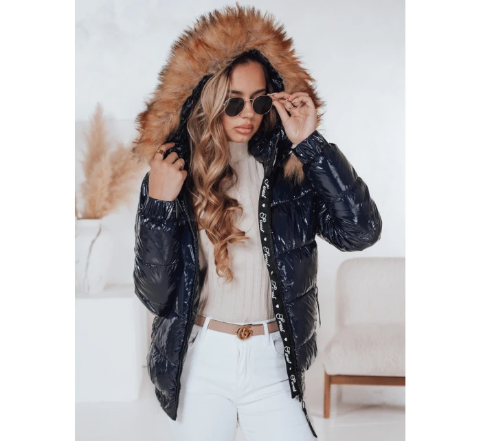 Dámska zimná bunda s kapucňou MELANI navy blue FashionStreet TY4487 Dámska zimná bunda s kapucňou MELANI navy blue FashionStreet TY4487