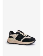 Zateplené dámské kožené sneakersy Big Star model 21671468 HIPOLY SYSTEM černé - Big Star Shoes Zateplené dámské kožené sneakersy Big Star model 21671468 HIPOLY SYSTEM černé - Big Star Shoes