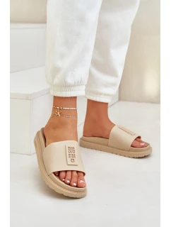 Klapki Damskie Big Star LL274A210 Beżowe