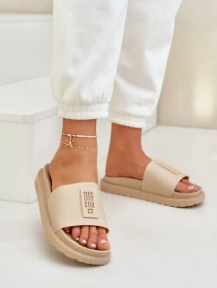 Klapki Damskie Big Star LL274A210 Beżowe