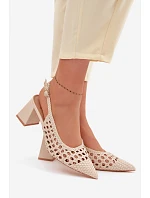 Dámske kožené sandále D-002 Kedira cream - Bellucci