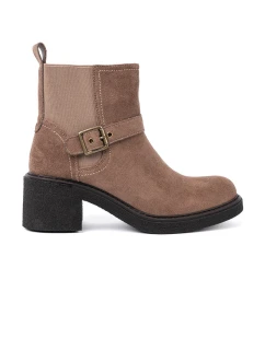 Štýlové hnedé dámske členkové topánky Obcas
