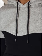 Pánská základní mikina s kapucí světle šedá Dstreet model 21985901 - FashionStreet