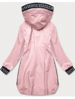 Jednoduchá ružová dámska bunda (B8017-81)