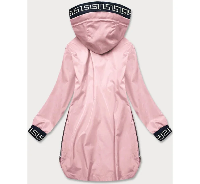 Jednoduchá ružová dámska bunda (B8017-81)