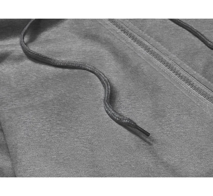 Tmavě šedý dámský komplet krátká mikina a kalhoty model 18125328 - LUNA & MIELE