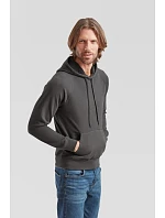 Fruit of the Loom Lightweight Hooded Sweat Pánska mikina s kapucňou a raglánovými rukávmi 16.2140 heather grey
