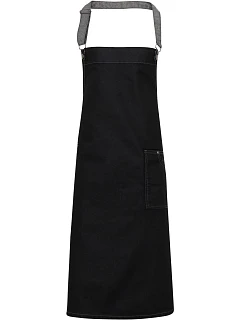PR 134 Denim zástěra s laclem black denim model 22452515 - Premier