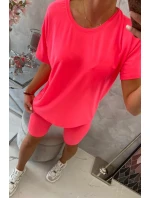 Súprava top+legíny ružová neónová Súprava top+legíny ružová neónová