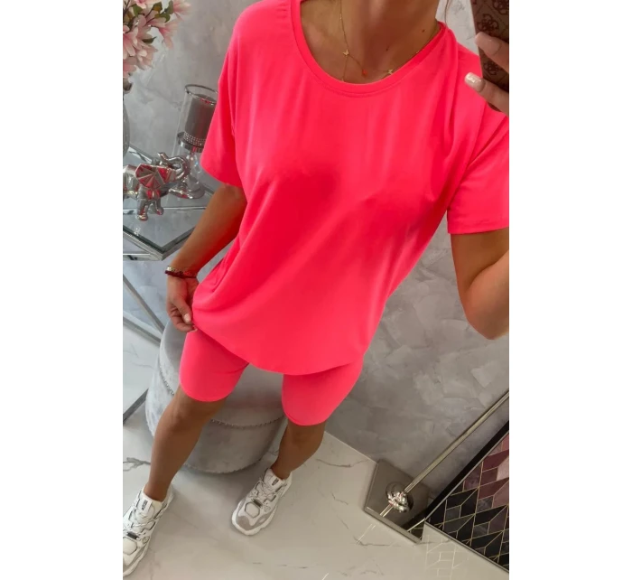 Súprava top+legíny ružová neónová Súprava top+legíny ružová neónová
