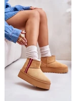 Dámské zimní boty na platformě s izolací Camel model 21673380 - Boto