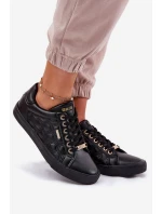 Trampki Damskie Z Eko Skóry Big Star RR274323 Czarne Trampki Damskie Z Eko Skóry Big Star RR274323 Czarne