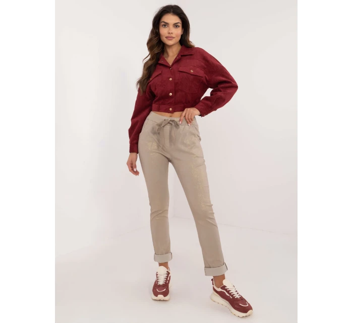 Kalhoty DHJ SP model 20567190 béžové - FPrice Kalhoty DHJ SP model 20567190 béžové - FPrice