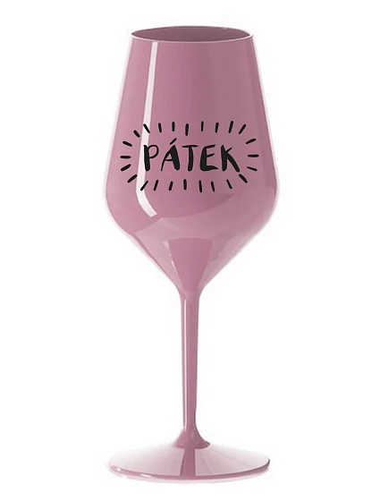 FRIDAY - svetloružový nerozbitný pohár na víno 470 ml