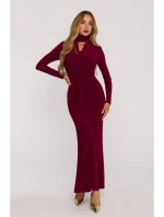 Dámské šaty M891 Bordó - MOE Dámské šaty M891 Bordó - MOE