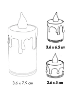 SADA 3 DEKORATÍVNYCH LED SVIEČOK TEPLÁ BIELA