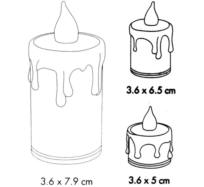 SADA 3 DEKORATÍVNYCH LED SVIEČOK TEPLÁ BIELA