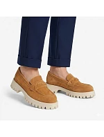 Dámske semišové kožené poltopánky lords camel Filippo DP7554