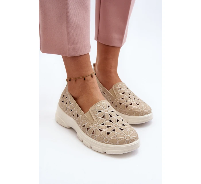 Dámské boty v béžové barvě model 21648197 - EVENTO