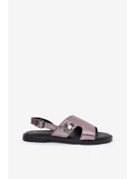 Dámské Ploché Sandály S Dekorativním Detalem Stříbrné model 21697232 - VINCEZA