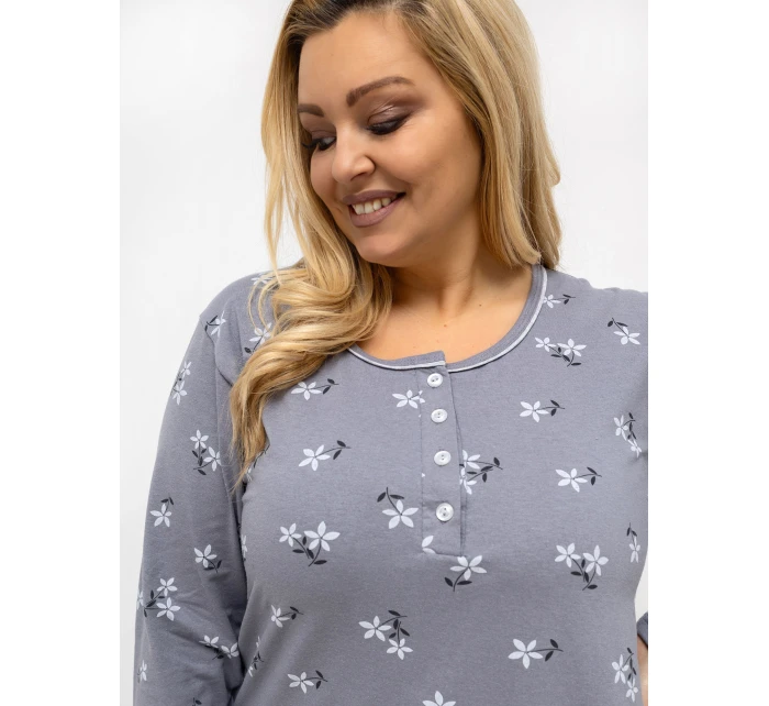 DU KN nočná košeľa FP 606.09 tmavosivá