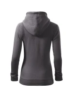 Trendy mikina na zips Dámska oceľovo šedá Trendy mikina na zips Dámska oceľovo šedá