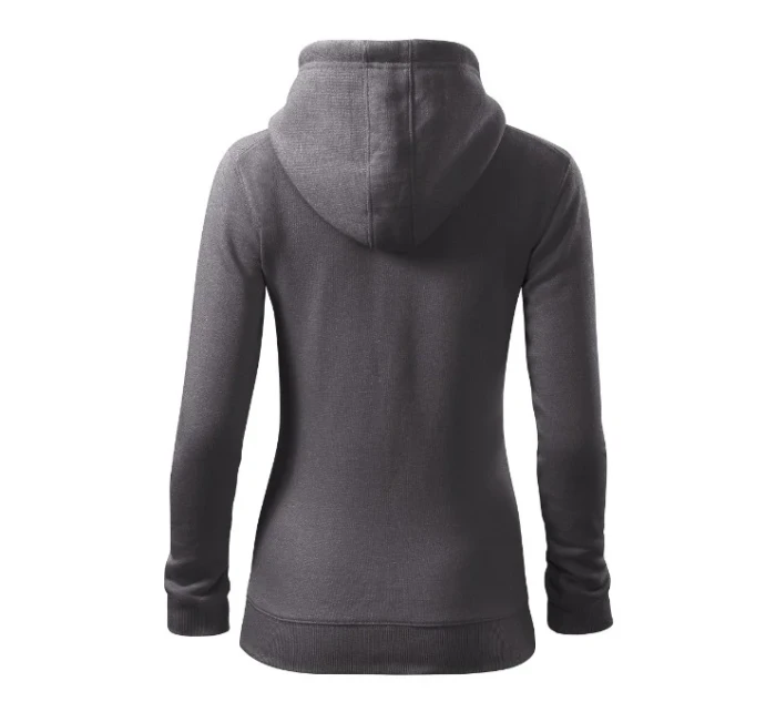 Trendy mikina na zips Dámska oceľovo šedá Trendy mikina na zips Dámska oceľovo šedá