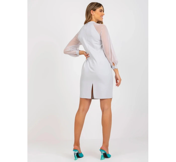 Dámské šaty NU SK model 18837905 Světle šedá - FPrice Dámské šaty NU SK model 18837905 Světle šedá - FPrice