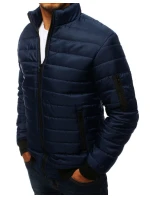 Pánska prechodná bunda prešívaná tmavomodrá TX2822