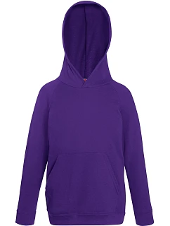 Fruit of the Loom Kids Lightweight Hooded Sweat Detská mikina s kapucňou 16.2.2009 fialová