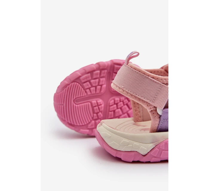 Sandały Dziewczęce Na Rzepy Big Star NN374238 Różowe