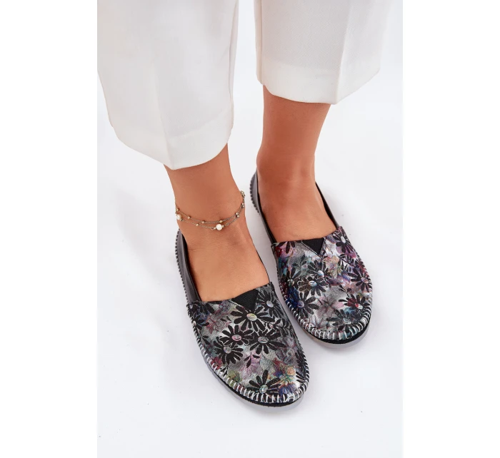 Kožené Baletky Se Vzorem model 21693645 Černé - Maciejka