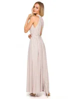 model 17775771 Maxi šaty s výstřihem černé - Moe