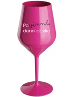 POVINNÁ DENNÍ DÁVKA - růžová nerozbitná sklenice na víno 470 ml POVINNÁ DENNÍ DÁVKA - růžová nerozbitná sklenice na víno 470 ml