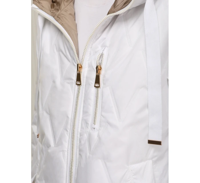 Dámská prošívaná přechodová bunda bílá Dstreet model 21996006 - FashionStreet