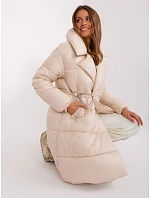 Dámska ľahká páperová zimná bunda Továrenská cena light beige (TR8310)