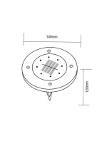 SOLÁRNA LAMPA 8 LED SMD PRE PRELOMENIE KPL.4PCS
