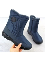 Dámské ploché zateplené sněhule tmavě modré model 21906476 - Potocki